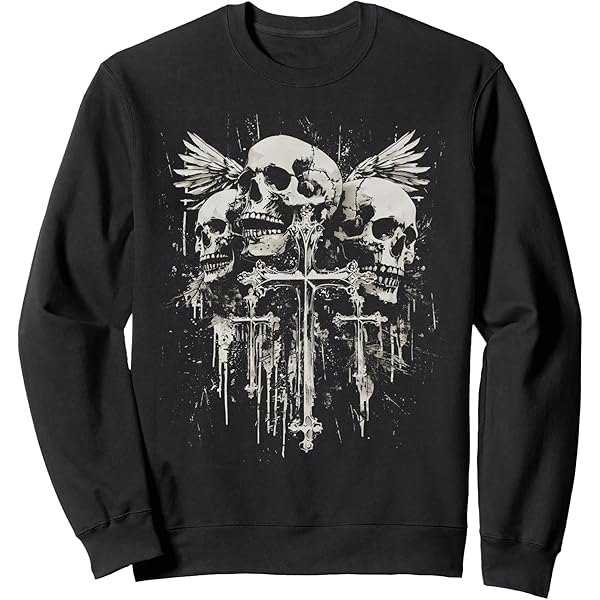 Amazon.com: Skull Cross Y2K Goth Alt Grunge Gothic Emo Aesthetic